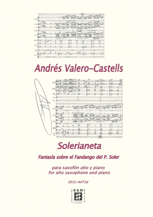 Solerianeta – Fantasy on Father Soler's Fandango (alto saxophone and piano)  – Brotons & Mercadal